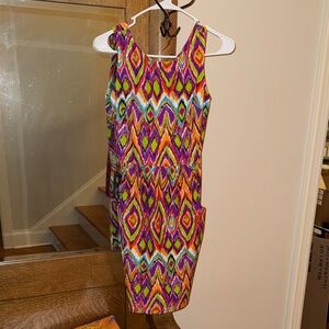 Jude Connally Colorful Geometric Mini Dress